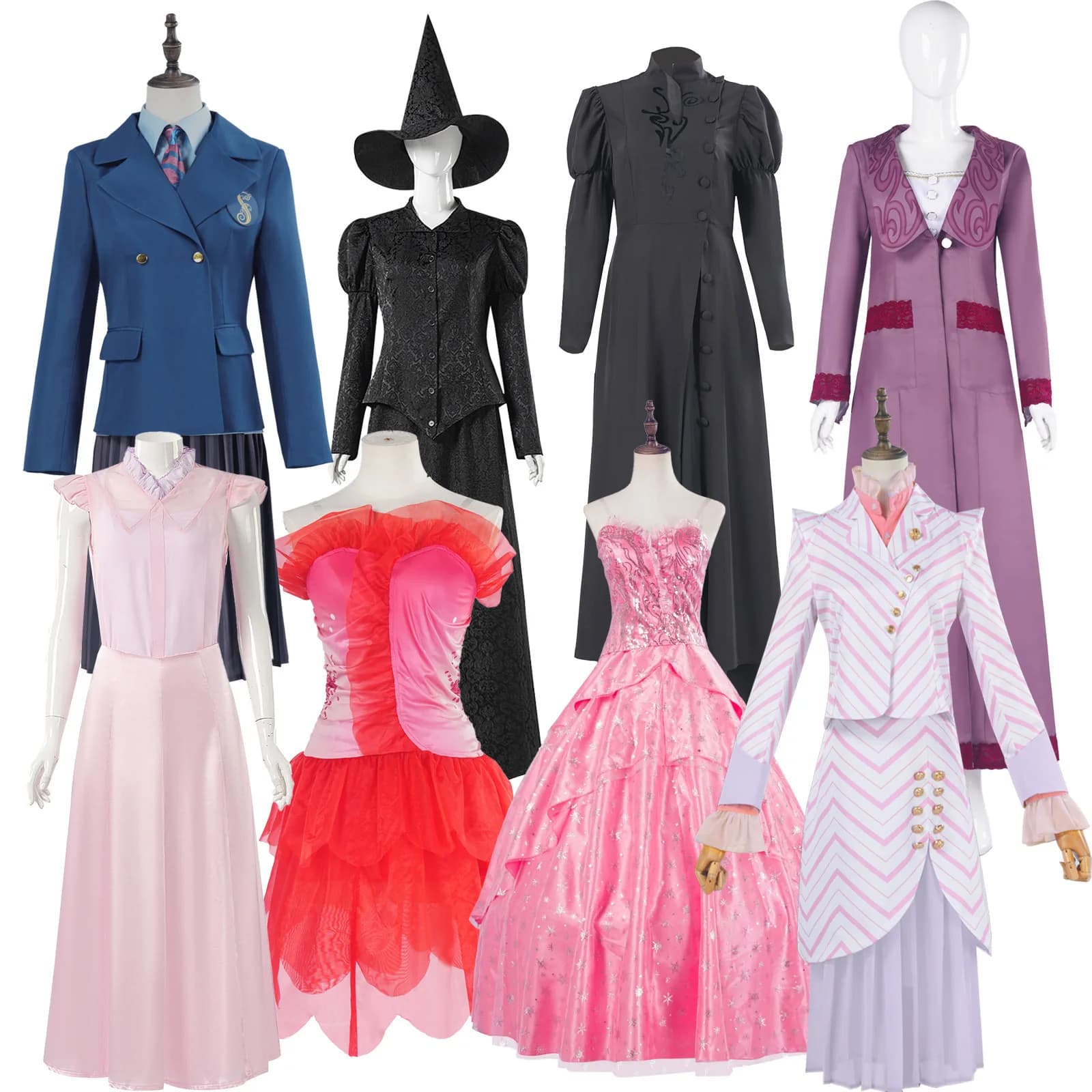 Anime temperament college style magic evil sorceress cos ivba glinda roll female school uniform girls' multi-function role playi