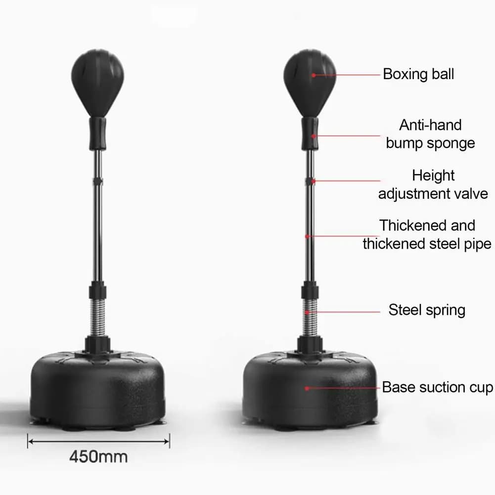 Adjustable glass boxing bag for domestic use, for adults, for children, with steel suction cup, boxing ball