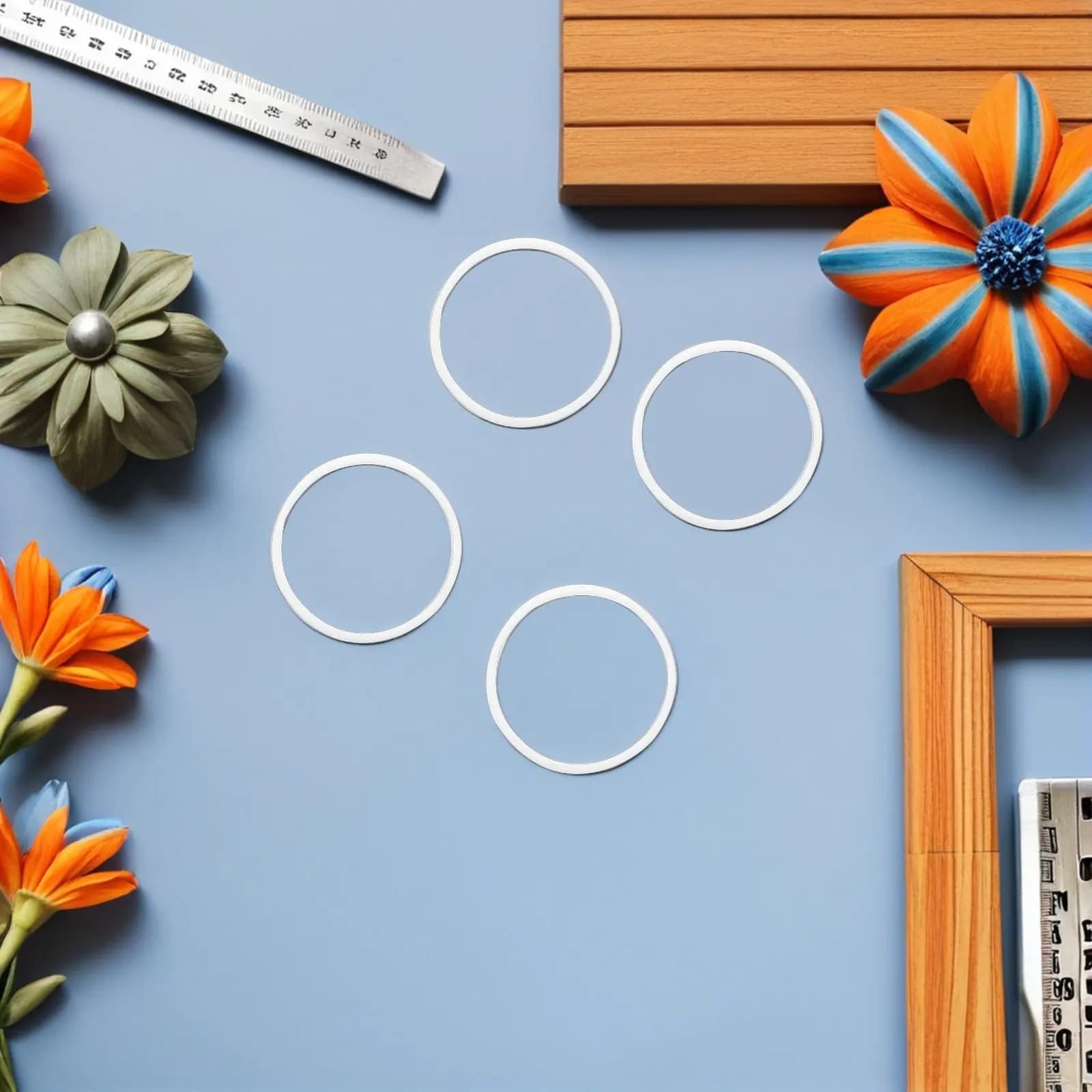 30Pcs Plastic Hoops for Crafts Dream Catcher Frames Floral Hoop Macrame Rings Wreath DIY Supplies Plastic Rings