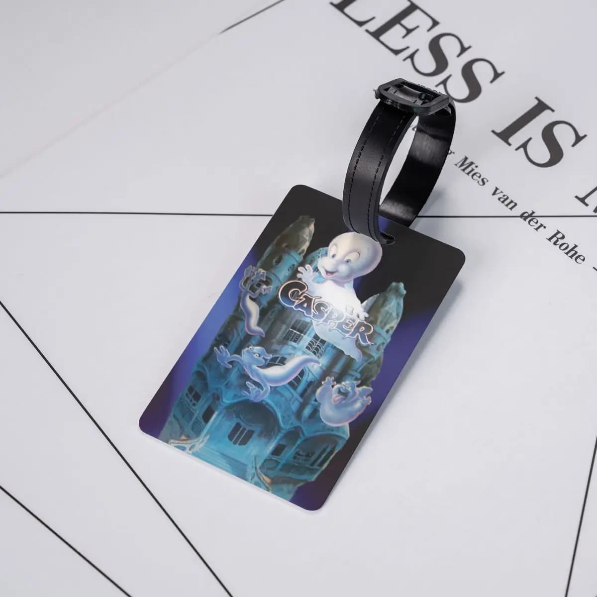 Etichette per Bagagli 'The Friendly Ghost Casper', Accessori per Valigie, Tag per Bagaglio da Viaggio, Porta Etichetta con Nome e Indirizzo