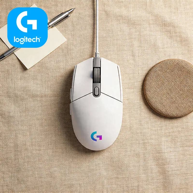 Mouse da Gaming Cablato RGB Logitech G203, Sensore 8000 DPI, 6 Pulsanti, Memoria Integrata, Polling 1000Hz, Design Ergonomico Confortevole