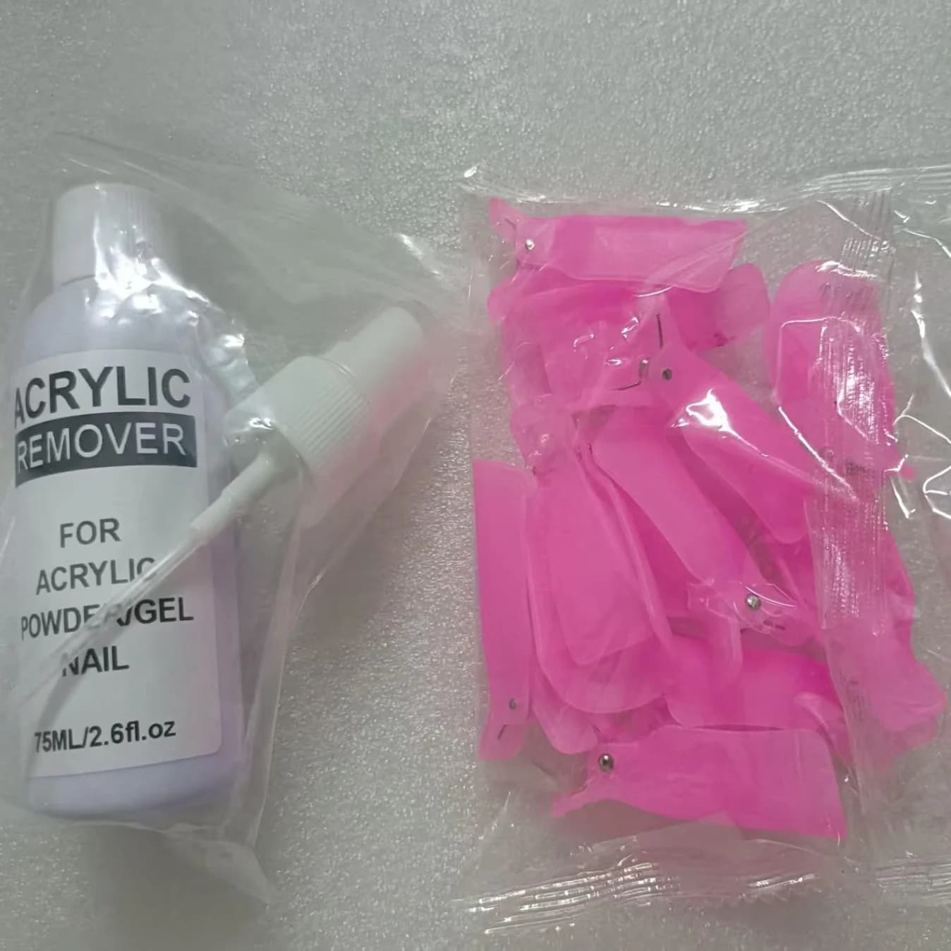 2.6oz acrylic enamel removal clip, 10 pieces, anti-slip clip for nail art, for nail removal with dip.