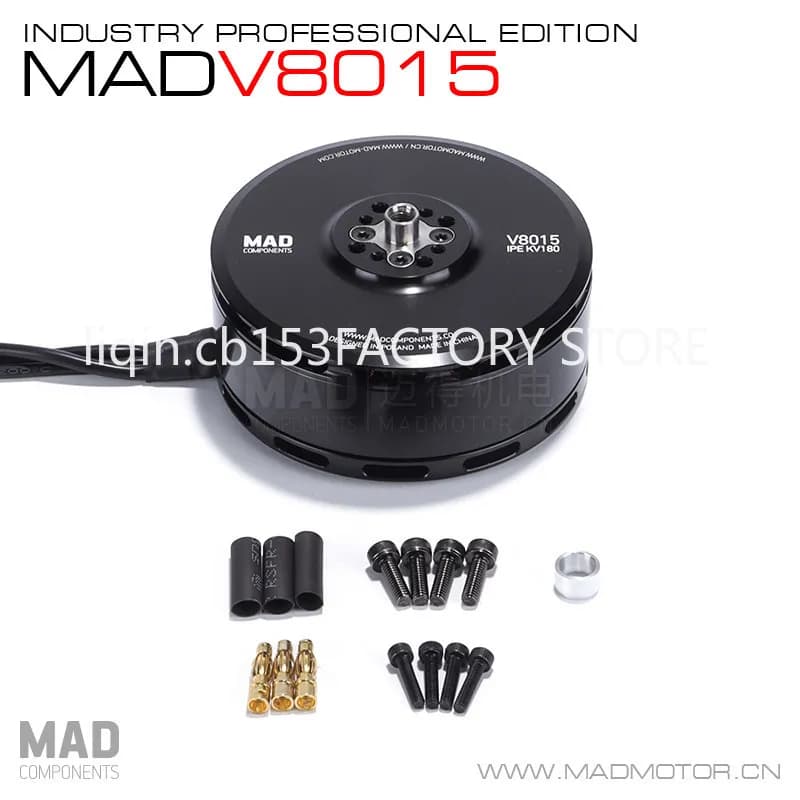 Motore brushless multirotore per droni industriali, per carichi pesanti, con funzione di sospensione e tethering, MAD V8015 IPE