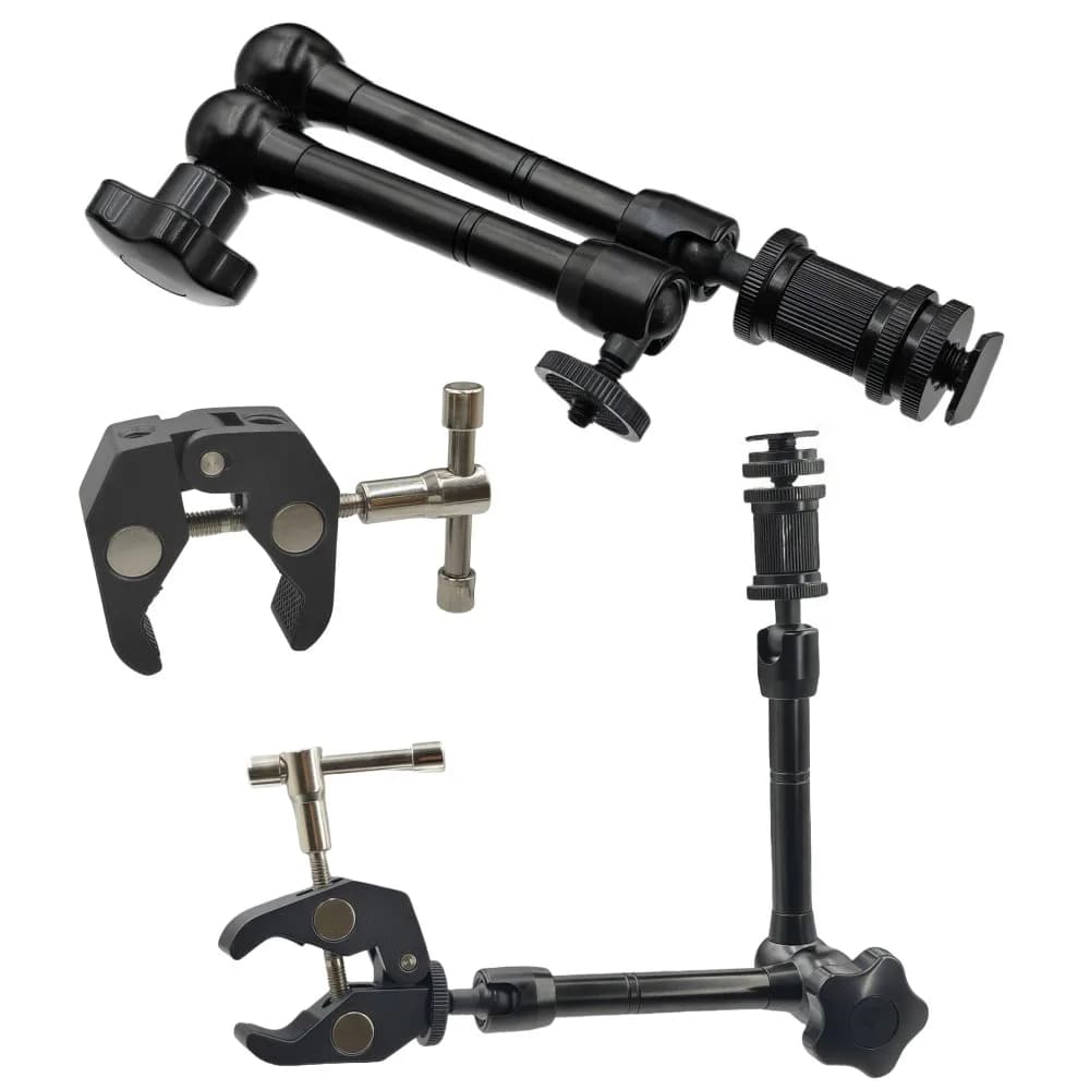 Magic Arm 11 Inch Cortineros Soporte Y Tubo C Stand Fotografia Equipamentos Articulating Clamp for Camera Monitor LED Lights