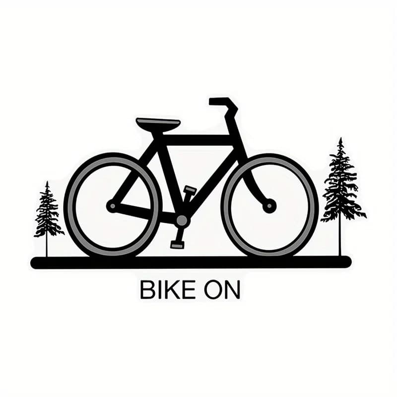 Adesivo impermeabile per bicicletta 1PC "Bike On", decalcomania in vinile per auto, bici, casco, laptop, telefono, decorazione