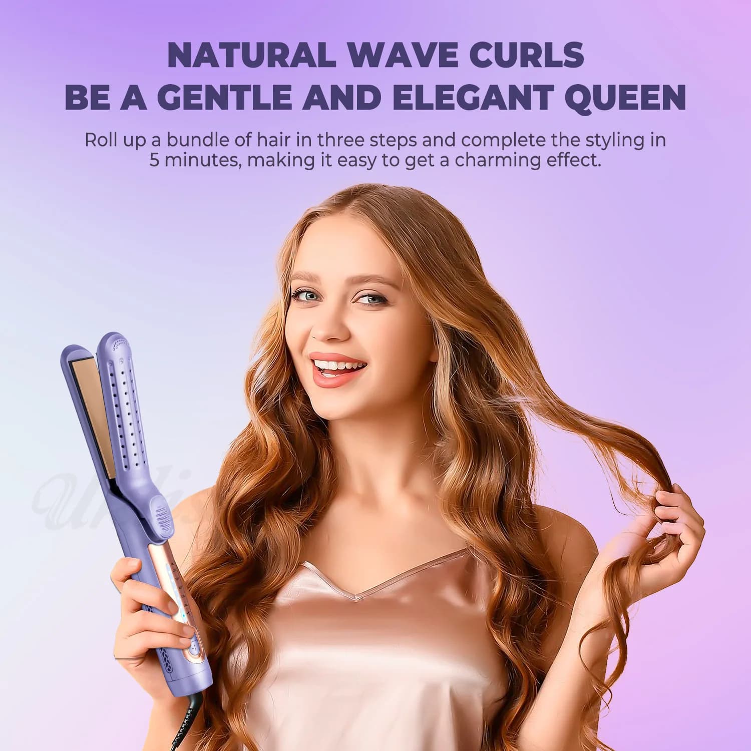 Ioni Negativi 360 ° Styler per Capelli 2-in-1 in Titanio Cool Airflow, Piastra e Arricciacapelli Anti-Crespo, Strumenti Professionali per lo Styling dei Capelli