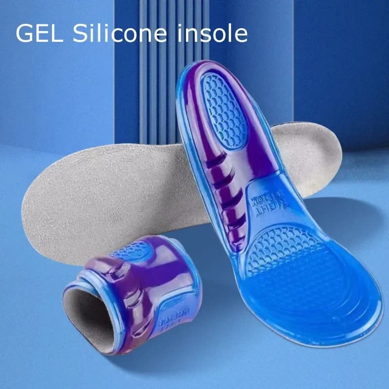 Solette in silicone GEL per scarpe Soletta di supporto per arco plantare plantare Inserti per scarpe morbidi Modello antiscivolo sportivo per uomo Donna Suola per scarpe