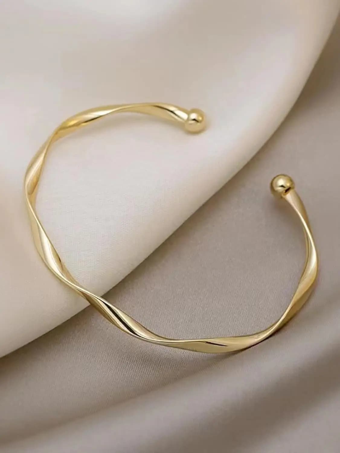 Bracciale da donna con apertura a spirale, regolabile, semplice e versatile, adatto per l'uso quotidiano