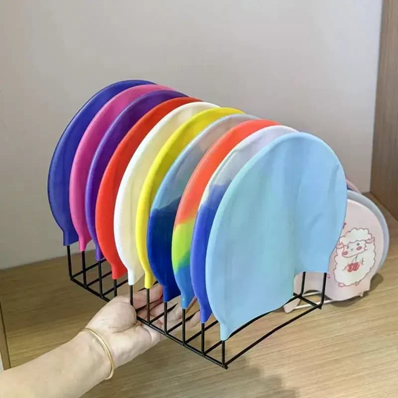 Non-stick silicone swim cap Organizer, swim equipment holder, metal, universal