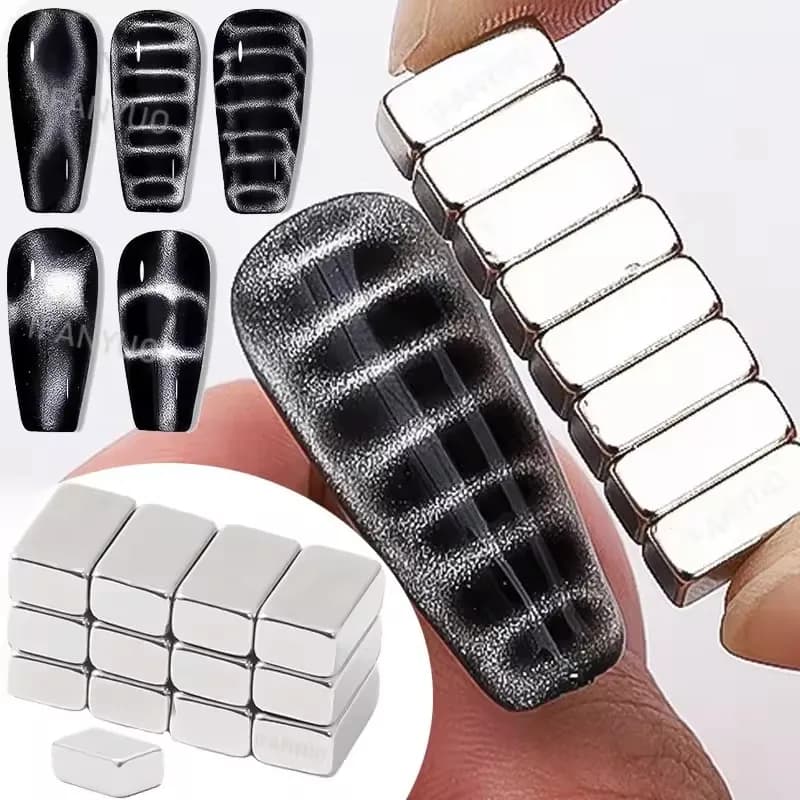 12 pezzi Cat Eye magneti per unghie ad effetto forte con texture coccodrillo gel UV smalto stick magnetico sfumato manicure bar per nail art