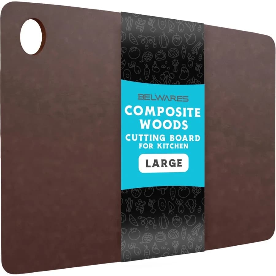Wooden Cutting Board for Kitchen - Large Composite Wood Cutting Boards Dishwasher - Thin BPA Free and Eco-Friendly Chopping Boa