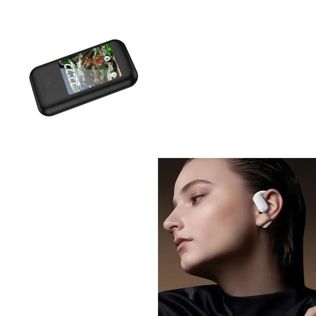 2in1 headset charger with 2.8 inch touchable screen Wireless earphone game compatible with