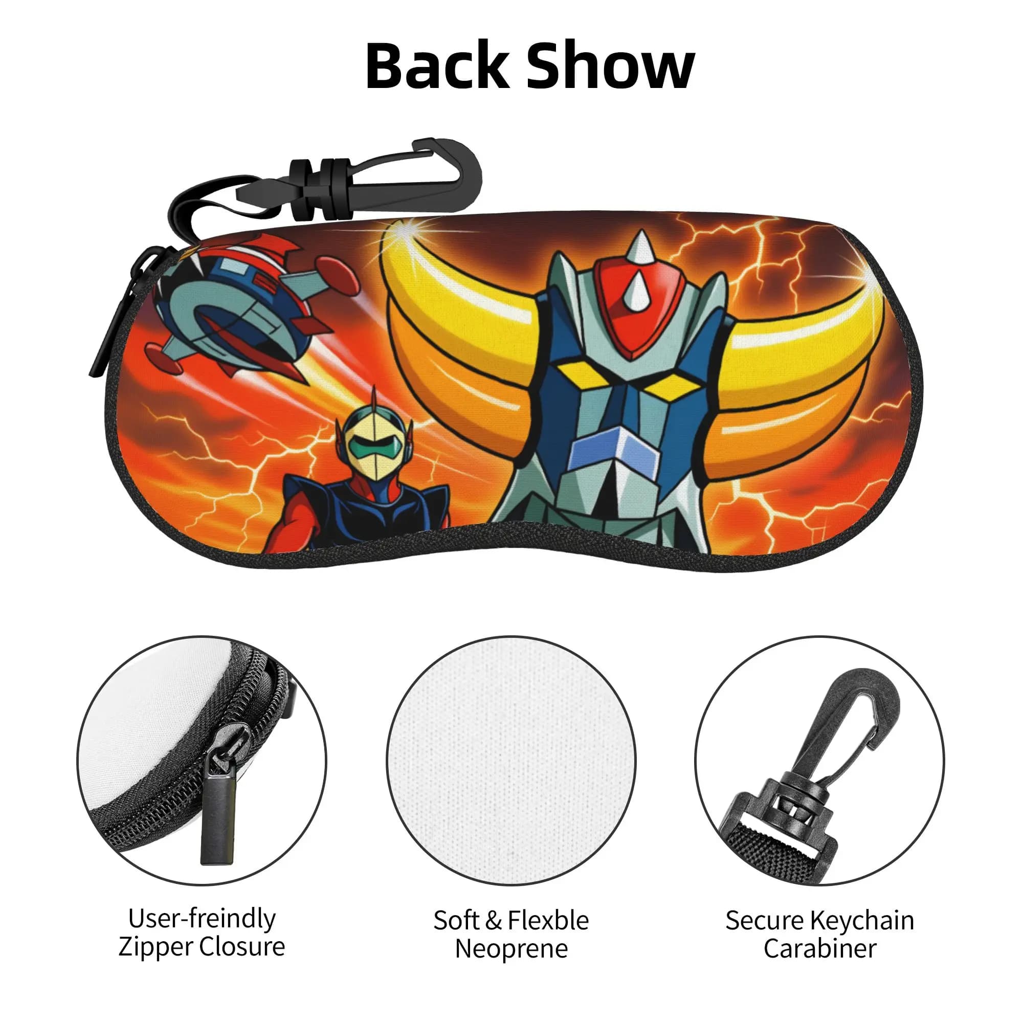 Grendizer Duke FleedGoldorak Shell Eyeglasses Protector Cases Men Women Sunglass Case Glasses Pouch