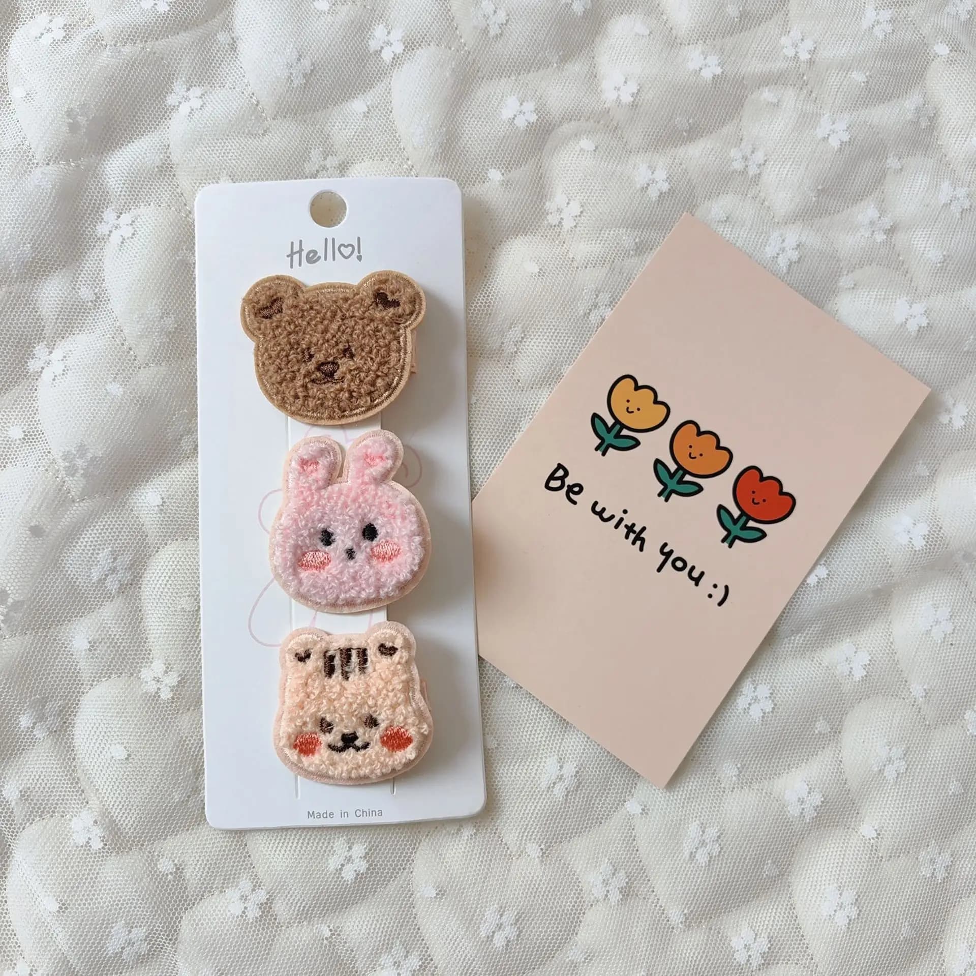 3 pz/set Cartoon per bambini Bb Clip Orso Coniglio Clip di capelli Baby Girl Clip laterale Accessori per capelli per bambini per ragazze