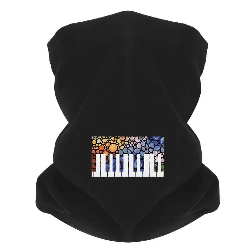 Composizione cerchi astratti, arte musicale Uomo Sciarpa da esterno Maschera Ghetta per il collo Cappello Berretto da donna Copricapo Antivento Mantieni caldo l'inverno Mult