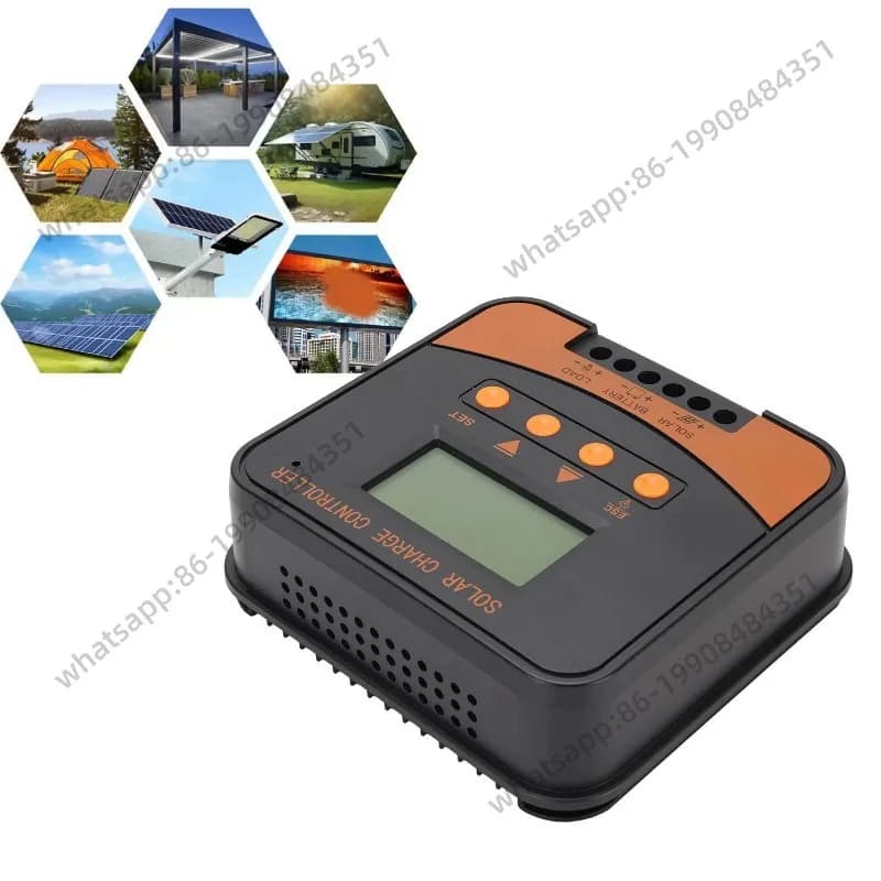Regolatore di Carica Solare 12V 24V con Commutazione Automatica 10A MPPT per Batterie GEL SLA LFP LI