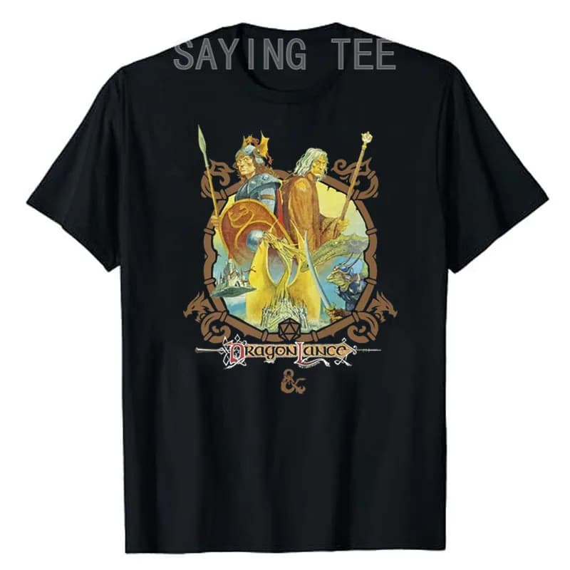 Dungeons & Dragons 50th Anniversary Dragonlance Warriors Premium t-shirt regali videogioco Gamer Tee top camicette a maniche corte