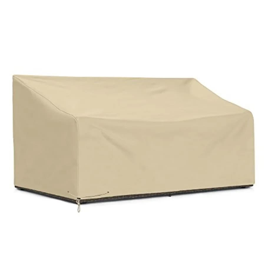 Outdoor Bench Cover 80 Inch Heavy Duty Sofa Cover Patio Furniture Cover All Weather Protection Beige