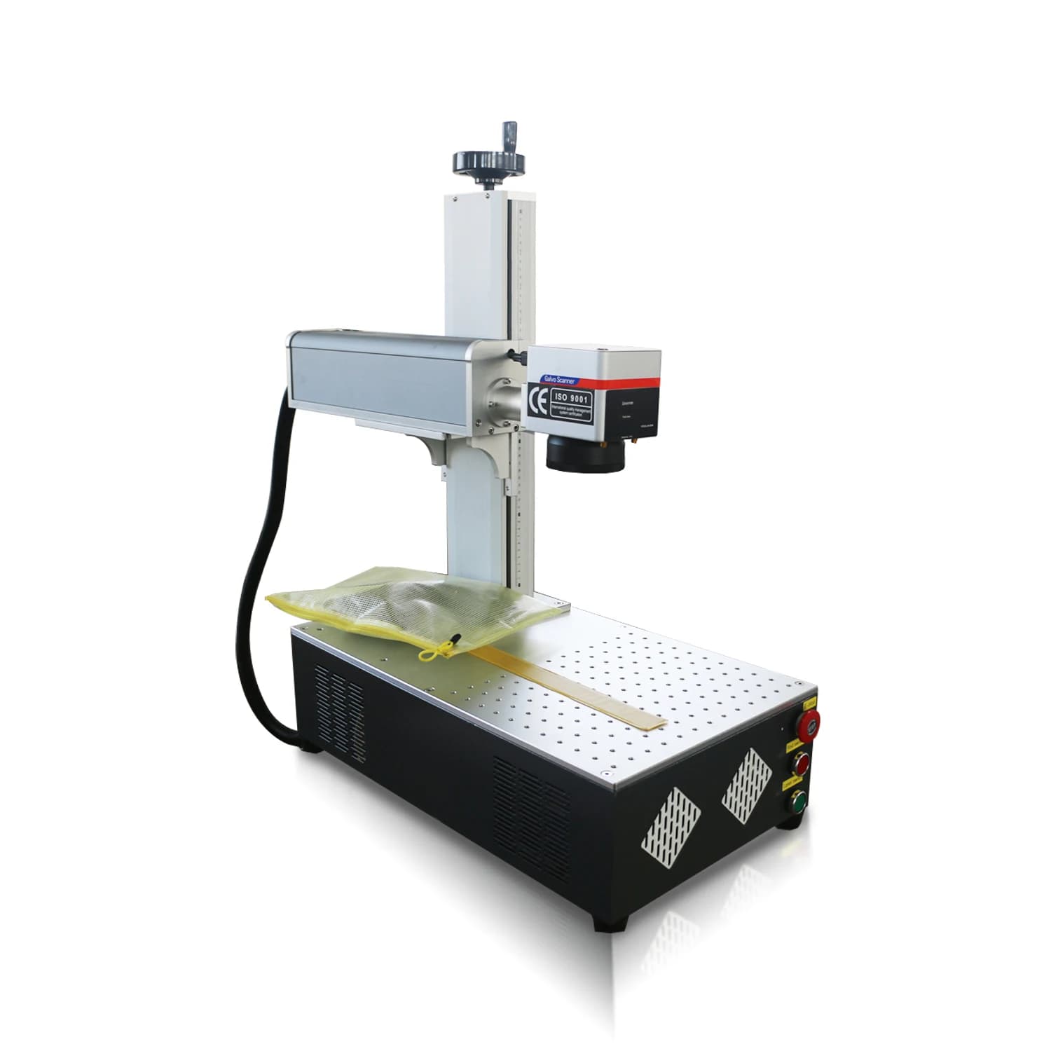 Per Desktop 30w Raycus Macchina Per Incidere Laser 800mm Colonna EZCAD SG7110 Galvo Testa Per Incisione In Metallo Taglio 300*300mm lente