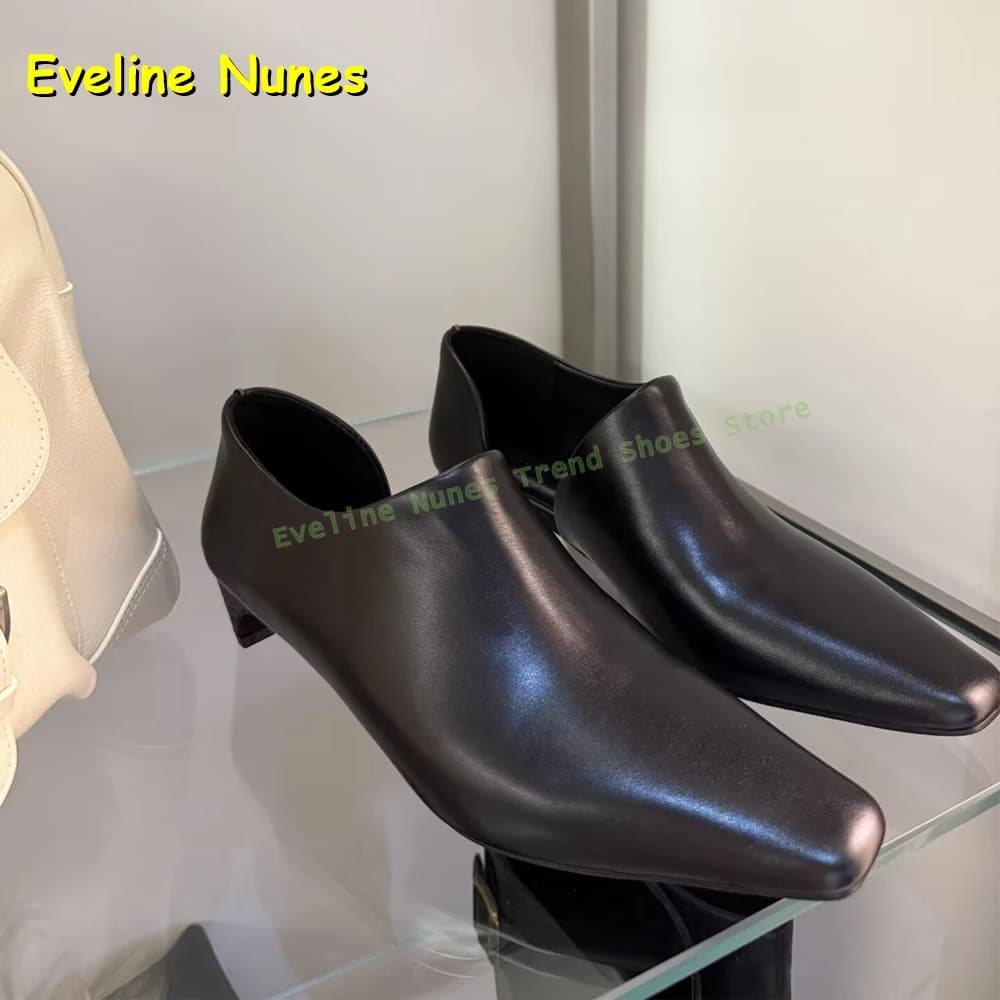 Elegant Women's Shoes with Square Toe and Cutouts, Low Heel, Slip-On, Comfortable for Party and Casual, Trendy 2026