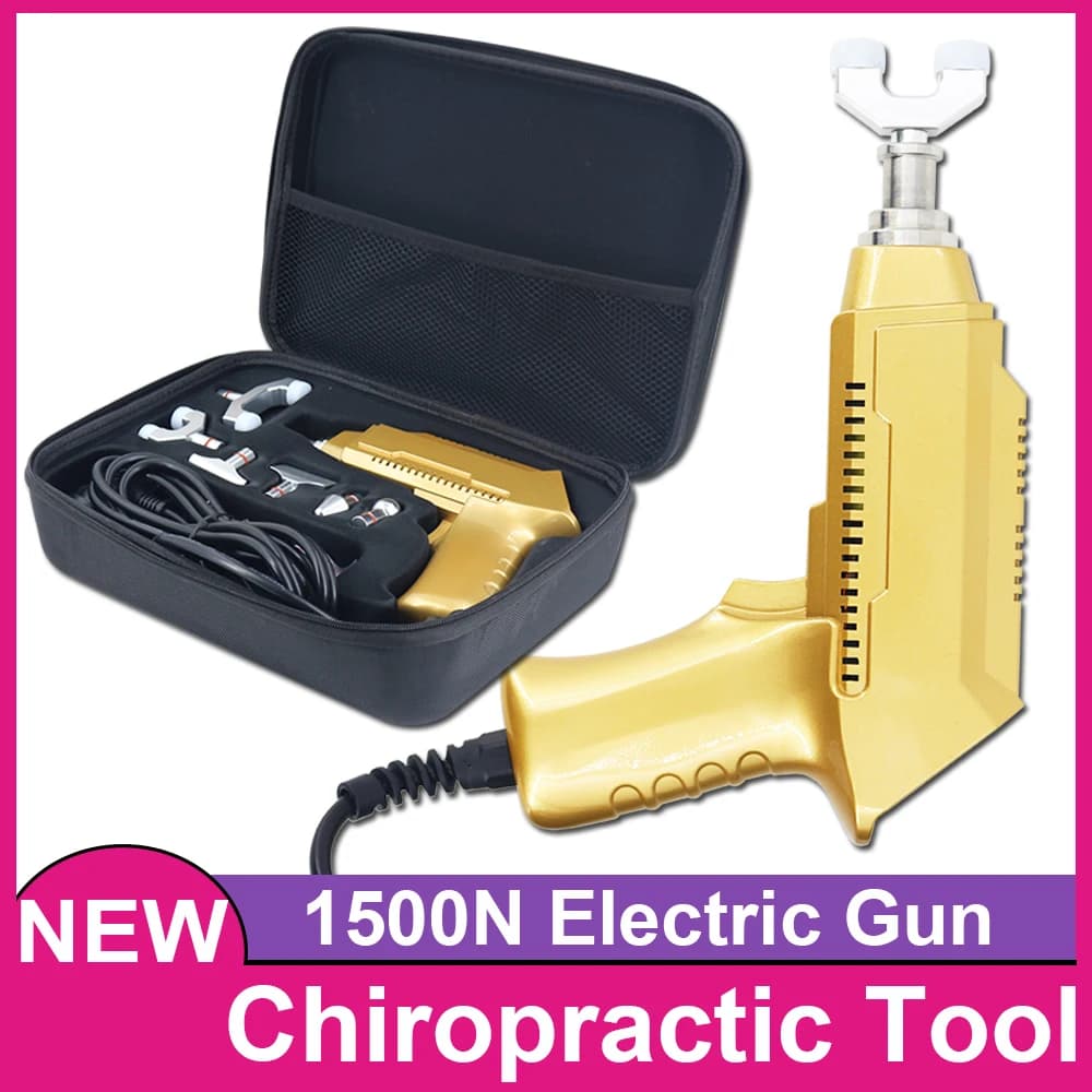New Electric Chiropractic Adjusting Tools Adjustable Spine Pain Relieve Spinal Correction Gun 1500N Professional Massager