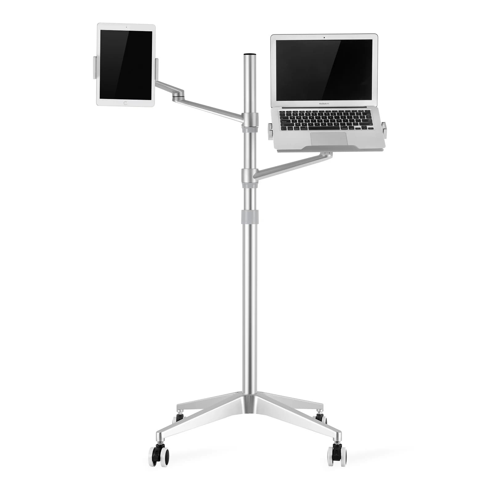 UP-9L Supporto da pavimento per laptop multifunzione 3in1 per tutti i laptop/tablet da 12-17 pollici/supporto per smartphone Altezza Aadjust Scrivania per laptop in movimento