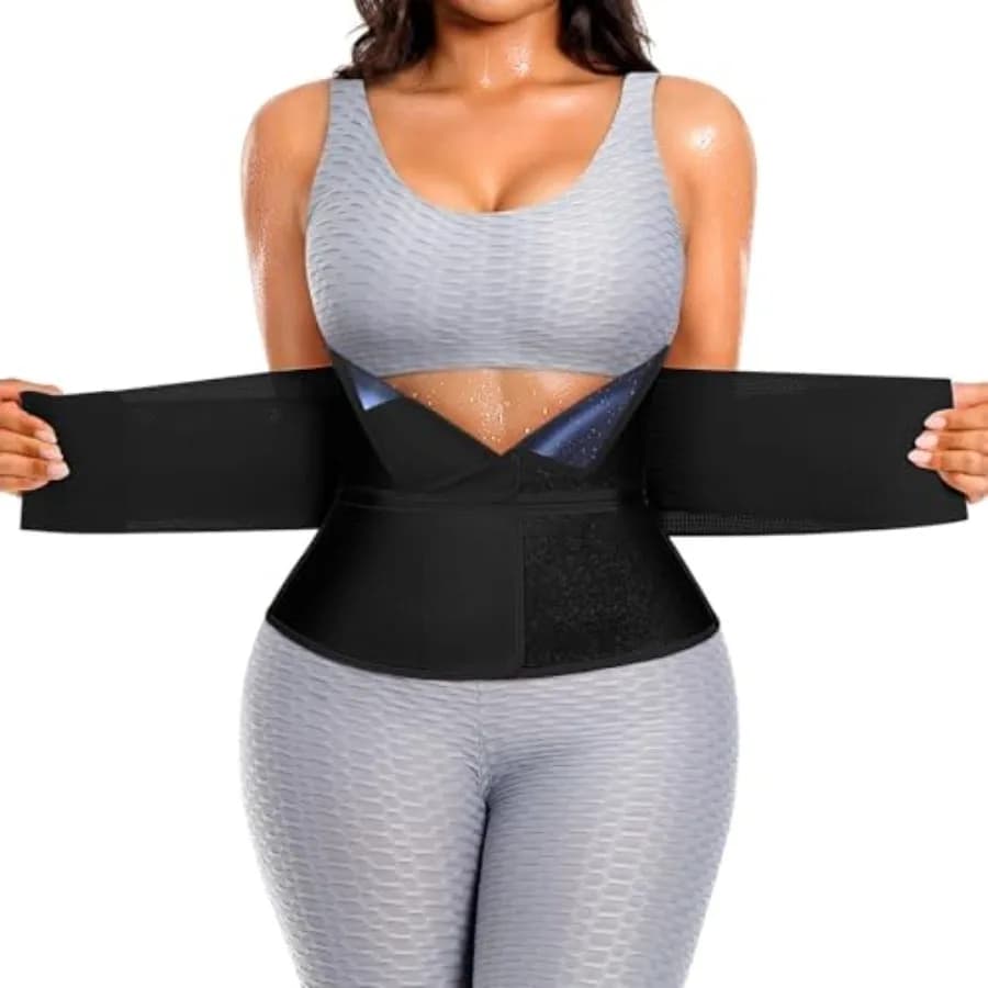 SHAPELLX Cintura Modellante Sauna per Donna, Fascia Addominale Contenitiva con Triplo Avvolgimento, Cintura Dimagrante per Allenamento