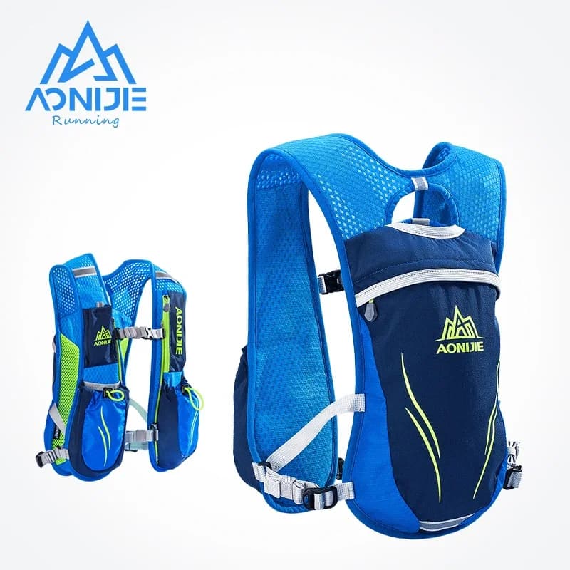 AONIJIE E885 New Running Marathon Moisturizing Nylon 5.5L outdoor racing bags trekking backpack marathon vest cycling backpack 450ML