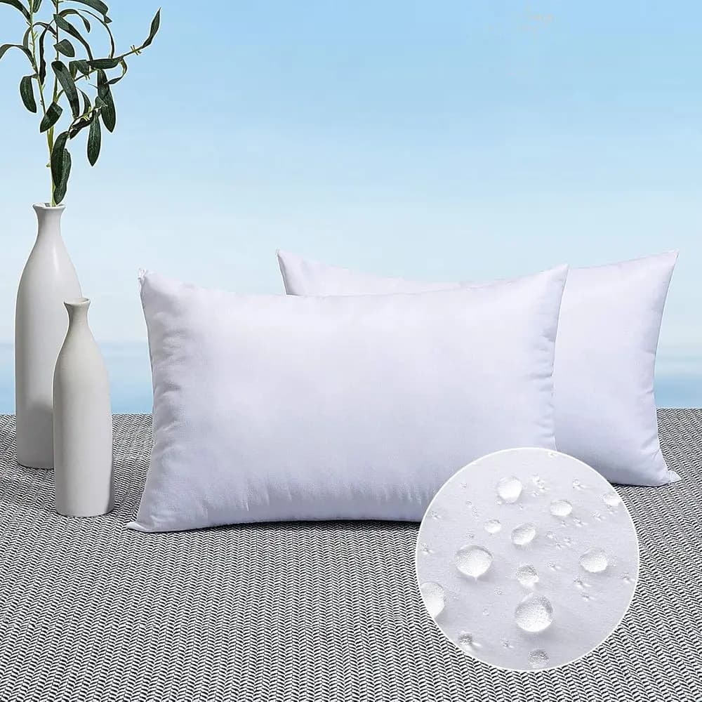 Coppia di inserti per cuscini da esterno 12x20, cuscini lombari decorativi resistenti alle intemperie, ideali per mobili da giardino e altalene da veranda