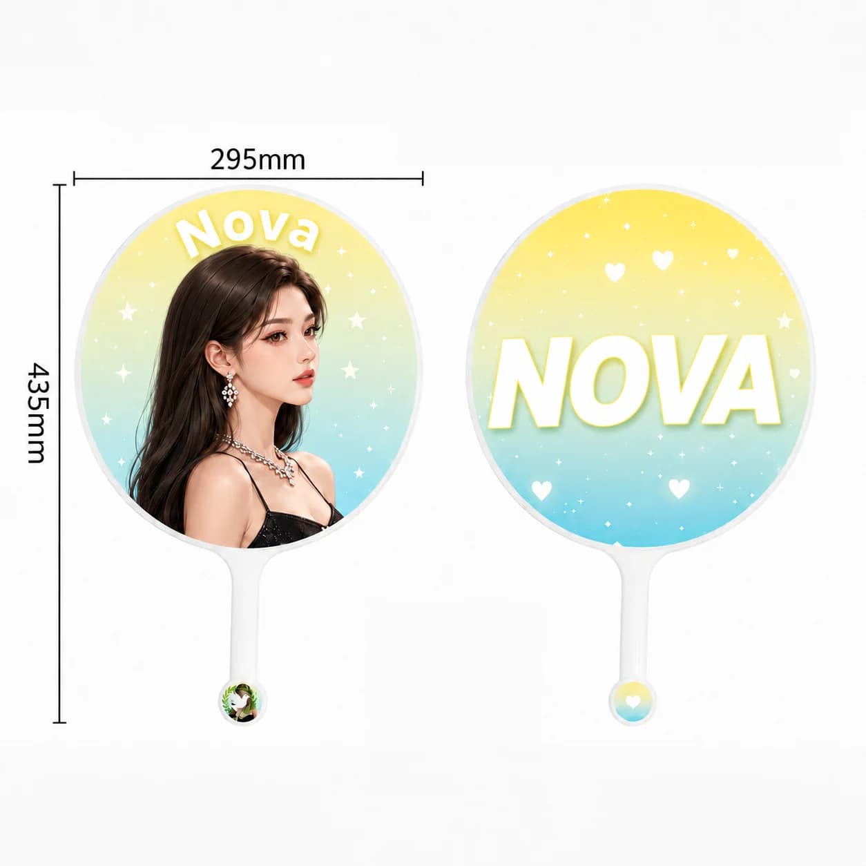 Custom Large Size Kpop Picket Fan Double Sided Printed Plastic Hand Fan Korea Event Concert Support Fan Collection Gift