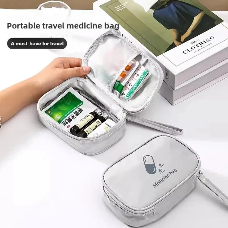 Mini Borsa Portamedicinali, Kit di Pronto Soccorso Portatile per Campeggio, Emergenze e Viaggi