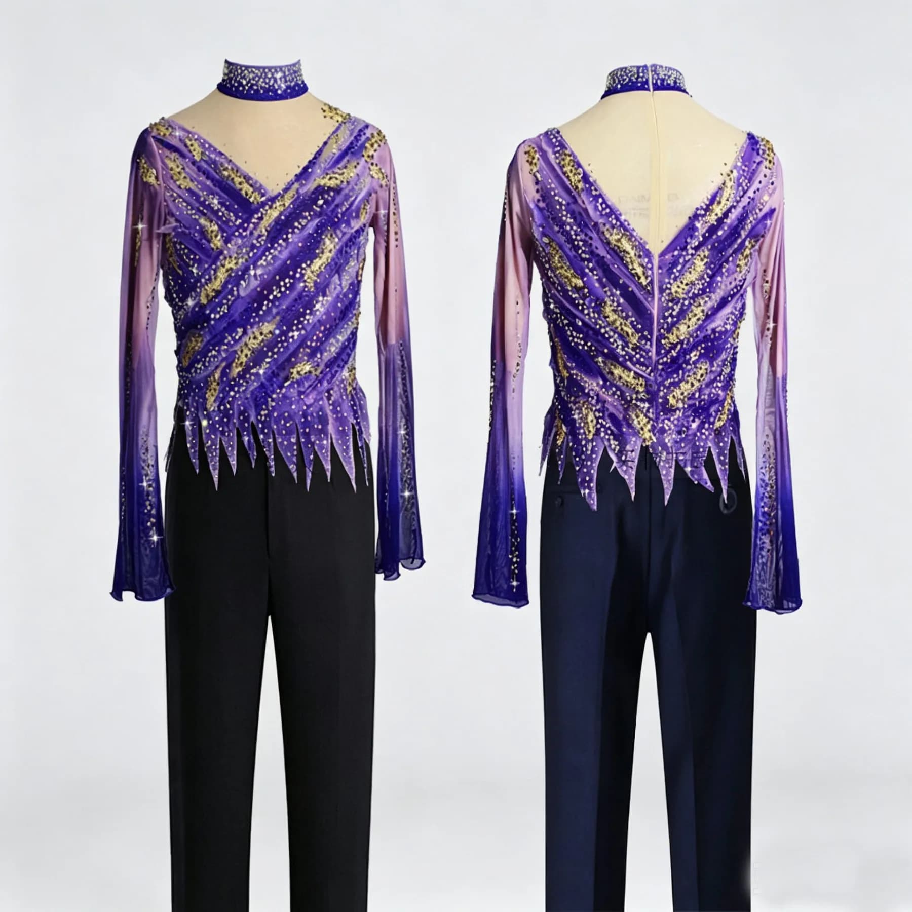 Customized Figure Ice Skating Clothes Costume Modern Dancewear Lyrical Classic Dance Dress Professional Costume for Adult