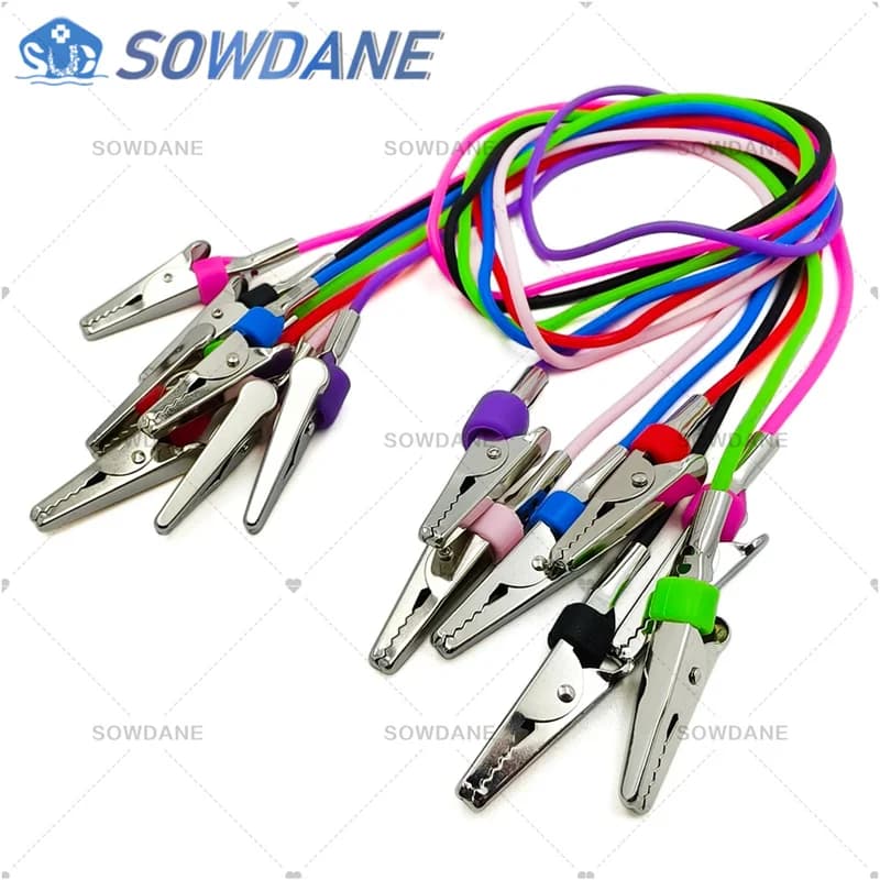 Clip per Bavaglini Dentali, Catena Porta-Tovaglioli, Accessori in Gomma Autoclavabili per Sbiancamento Dentale
