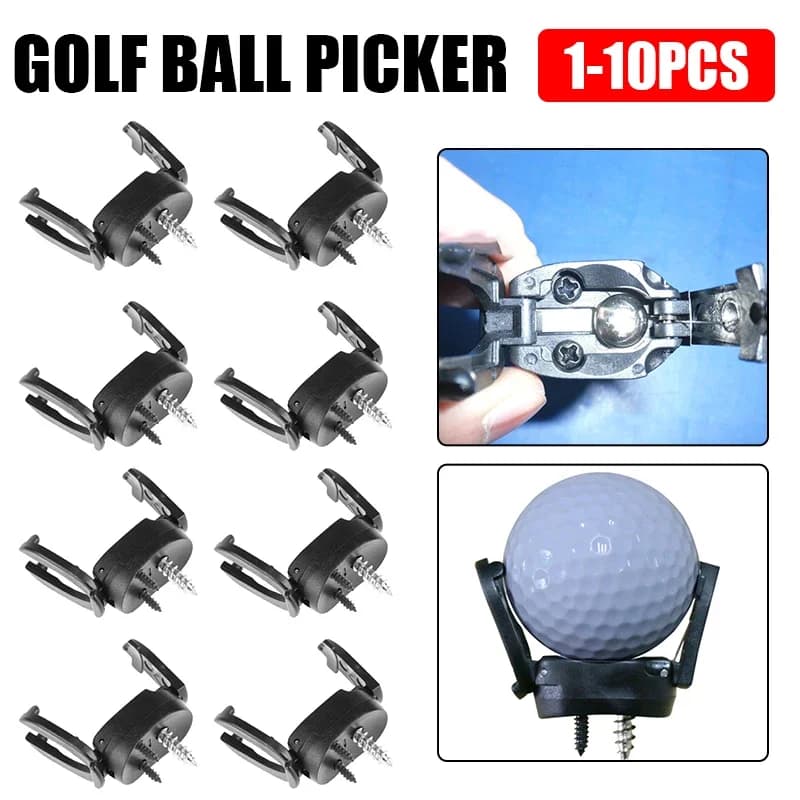 1-10 pezzi raccoglitore di palline da golf all'aperto per putter passo aperto e raccoglitore di palline da golf raccoglitore di palline da golf strumenti di raccolta aiuti per l'allenamento del golf