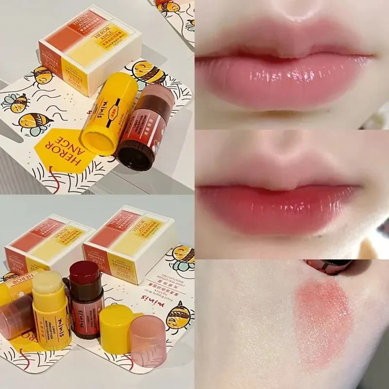 HERORANGE HR603 Mini fruit lip balm Pack of two moisturizing lips Moisturizing lip mask for autumn and winter Anti-drying