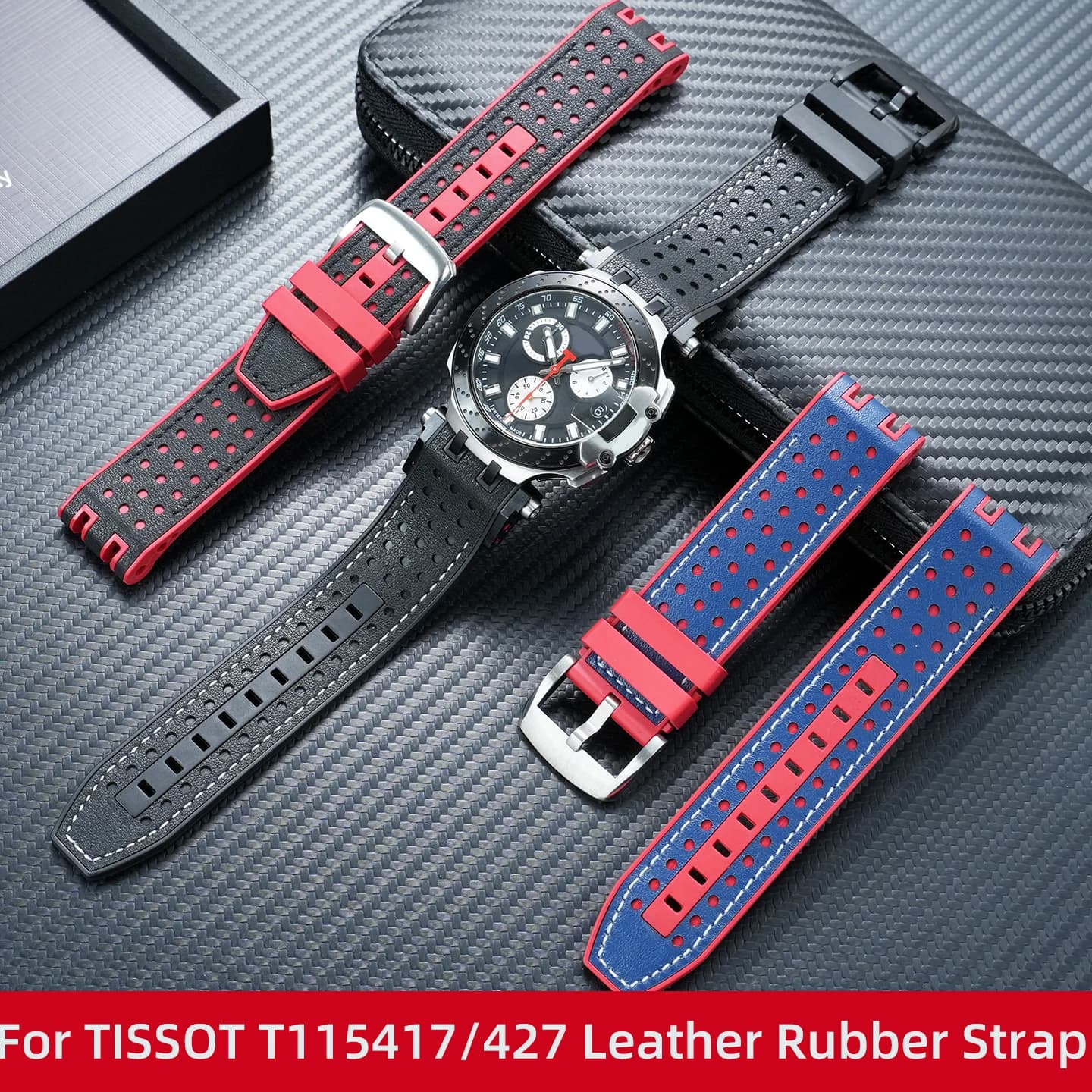 Waterproof Sports Silicone Watch Strap For TISSOT 1853 T-Race T115 Leather Rubber Watch Band 22mm T115417 T115427 Wristband Men