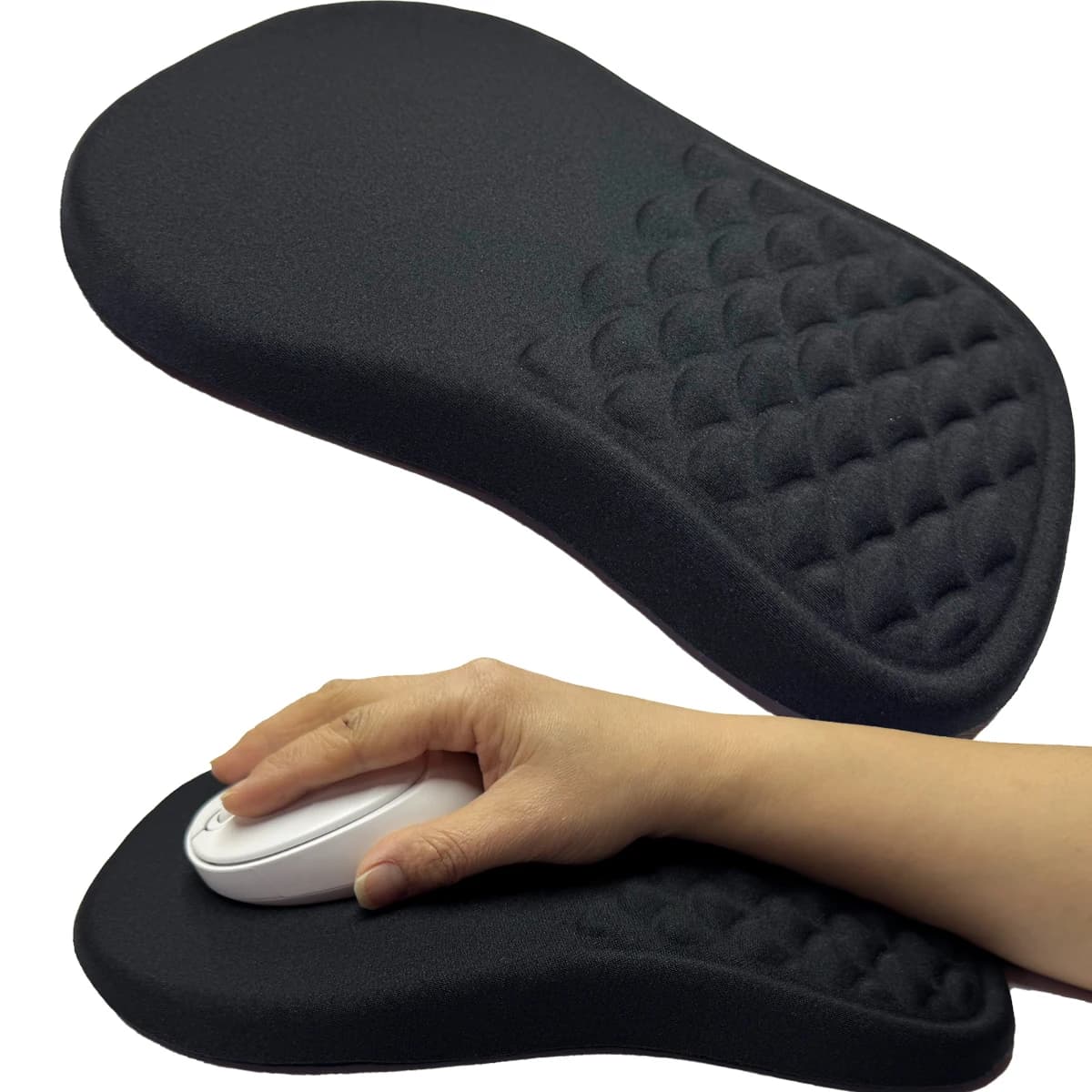 Tappetino per mouse ergonomico Halloween con supporto per il polso, progettato per un movimento del mouse facile e reattivo con cuscino in schiuma viscoelastico