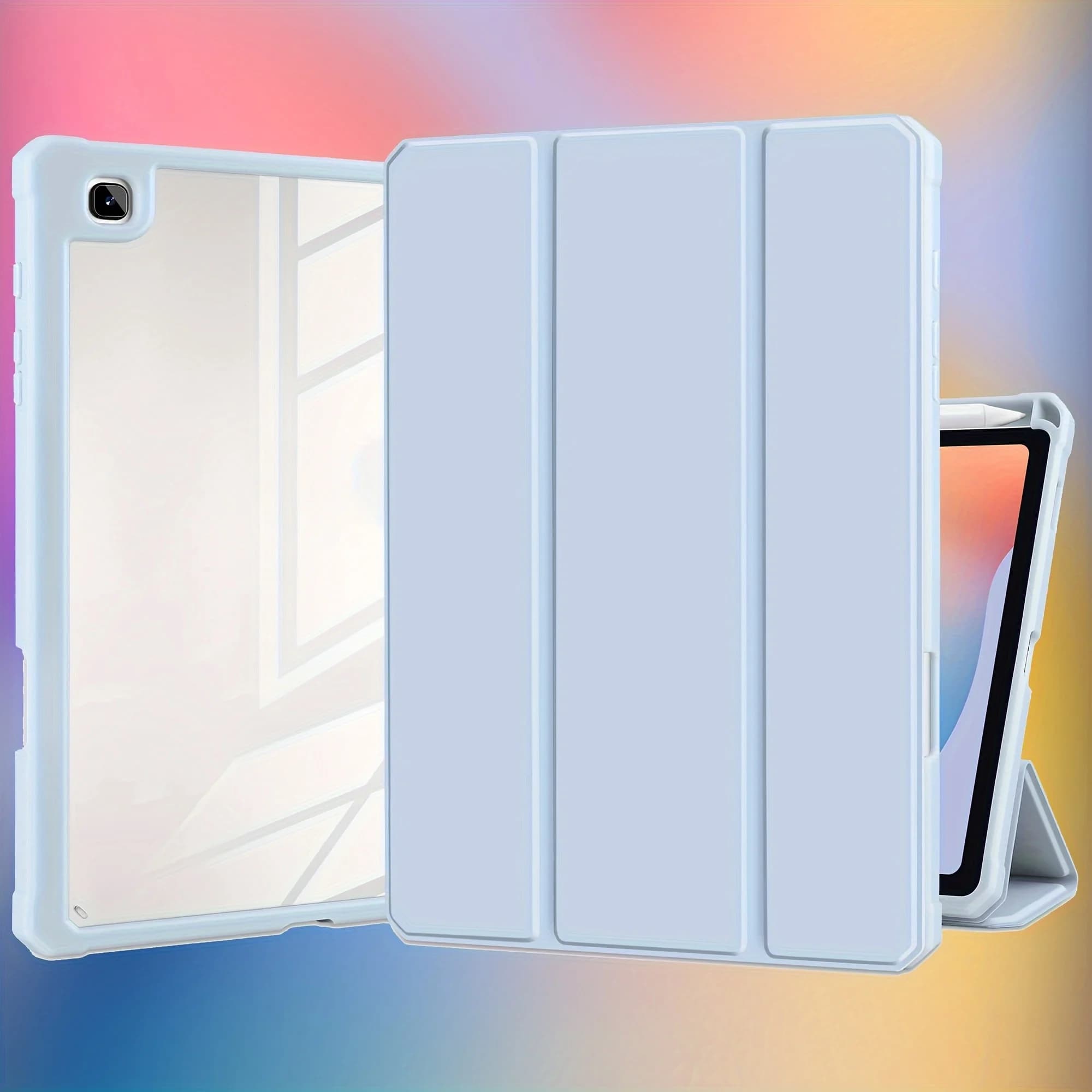 Custodia per Samsung Galaxy Tab S6 Lite 10,4 pollici 2020 2022 2024 (SM-P610 SM-P615 SM-P620) con portapenne S, copertura con supporto ripiegabile
