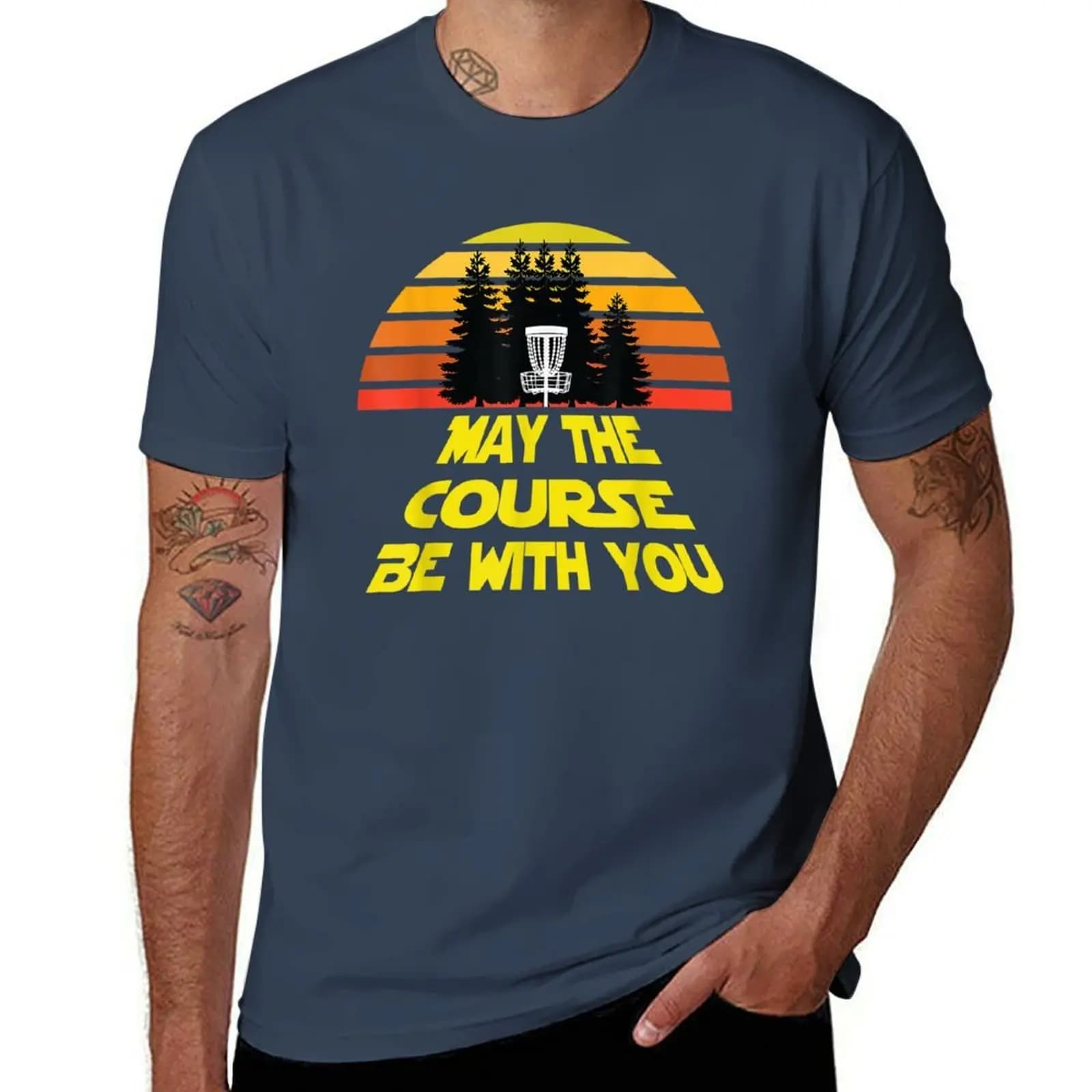 T-shirt da golf You Golf The With Course May Shirt Frolf Be Disc, T-shirt da viaggio ad asciugatura rapida
