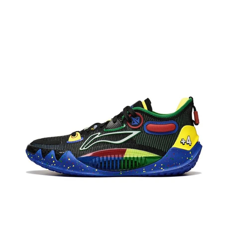 Li Ning JB1 Basketball Shoes Men's Low Top Black Green Yellow ABAS163-4