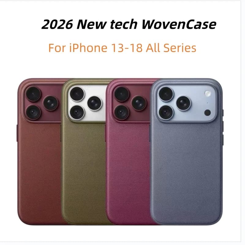 New Original High Quality Tech Woven Case For iPhone 18 17 16 15 14 13 Pro Max For Magsafe Magnetic Protecter Shockproof Cover