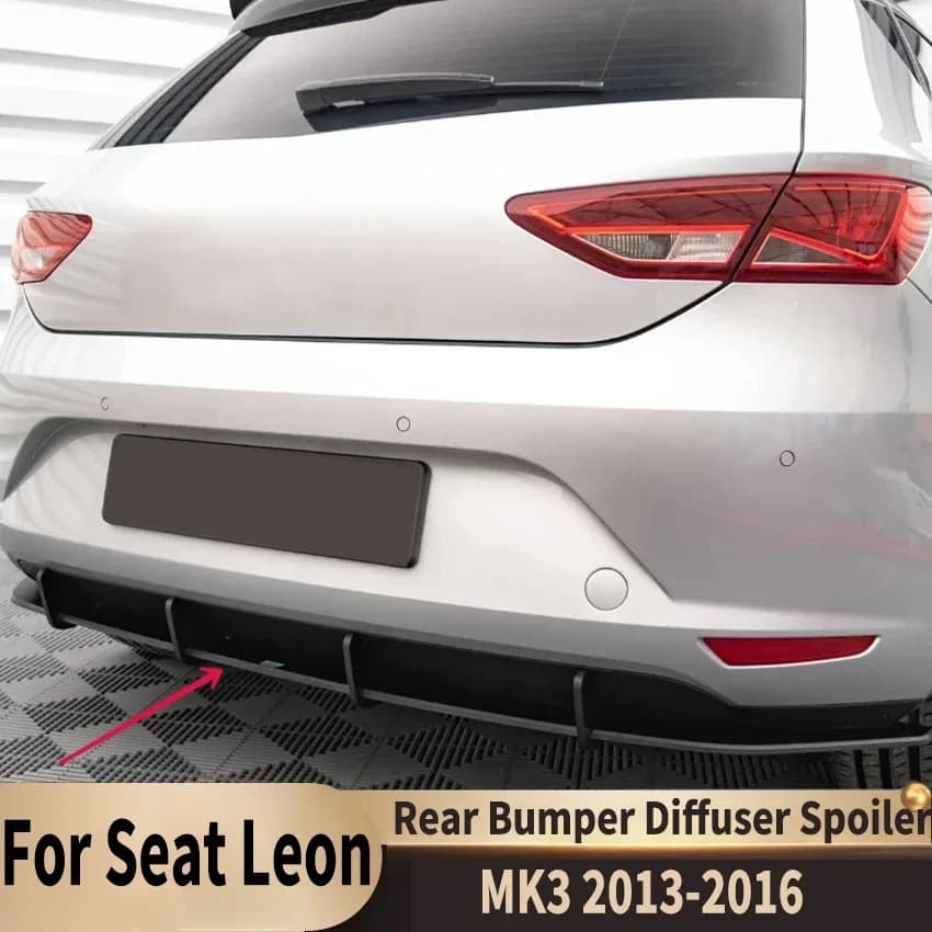 Spoiler diffusore paraurti posteriore di alta qualità per Seat Leon 2013-2016 mk3 Lip Tail Bumper Protector splitter posteriori Lip Protector