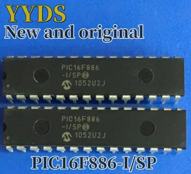 1 pz stock PIC16F886-I/SP PIC16F886 16F886 DIP28 IC MCU 8BIT 14KB FLASH 28SDIP