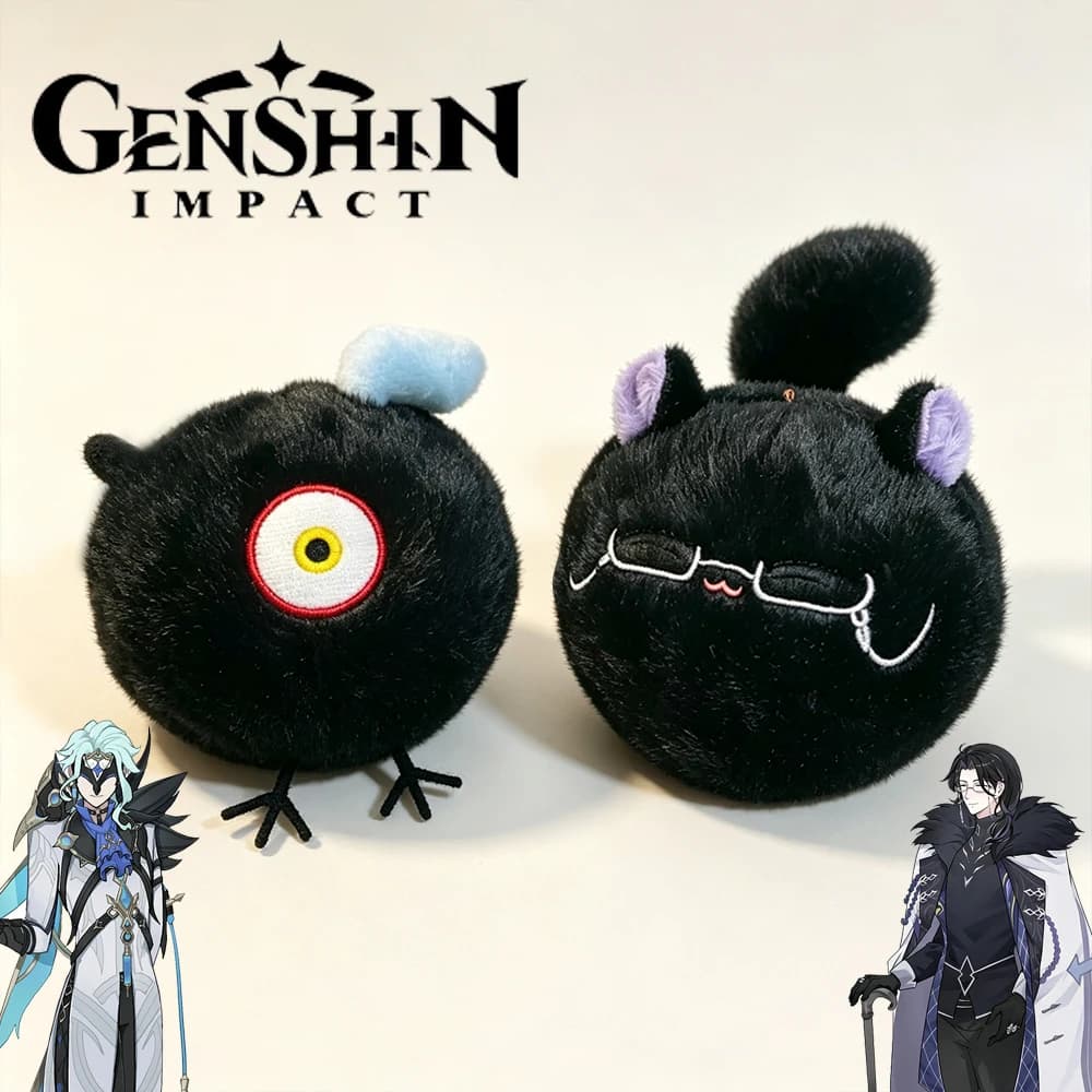 Genshin Impact Fatui Harbinger Il Dottore The Doctor Pantalone Regrator Cosplay Plush Doll Keychain Cute Soft Stuffed Toy Bag Pe