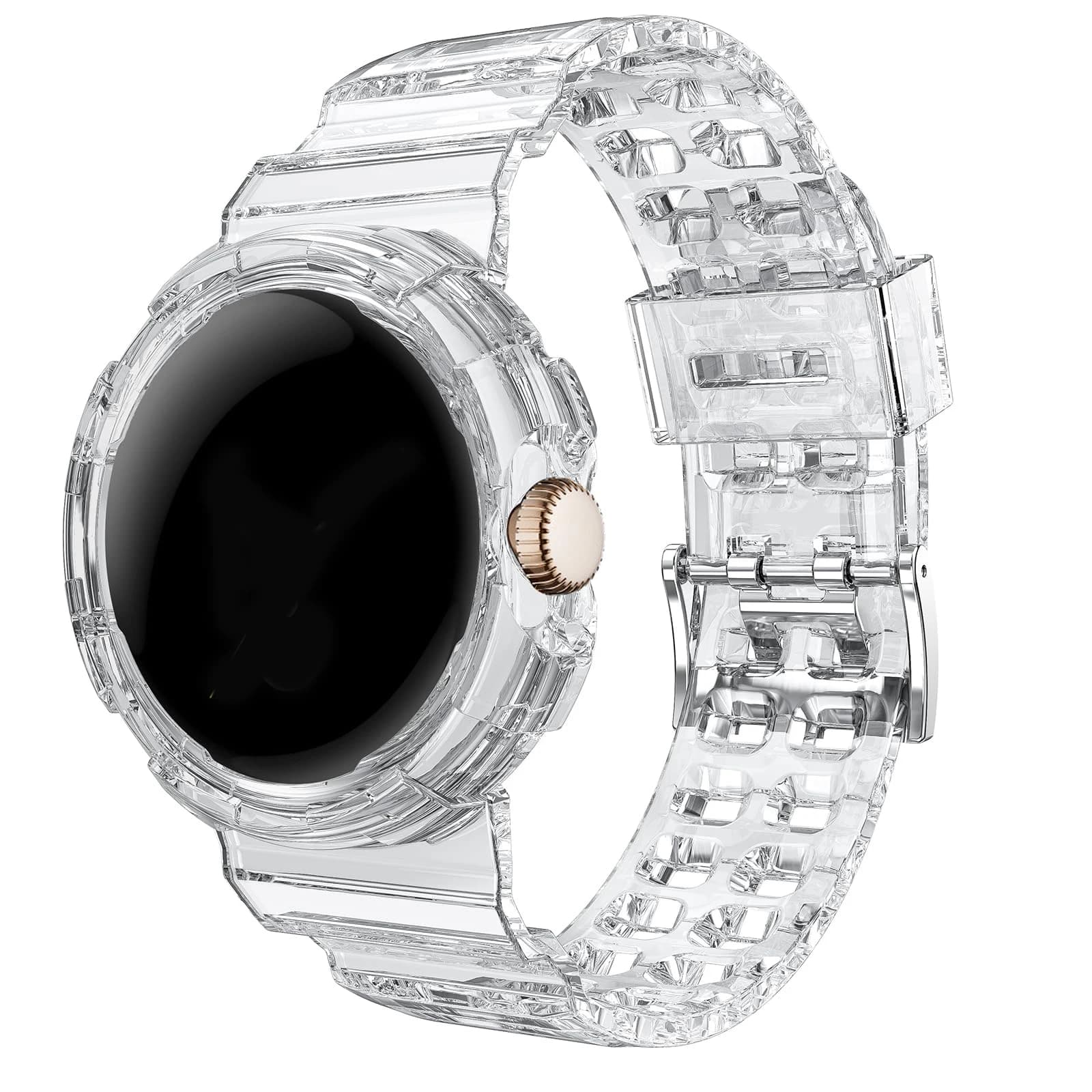 Custodia trasparente + cinturino per Google Pixel Watch 4 3 2 41mm Accessori Sport Smartwatch Bracciale morbido in TPU correa Pixel Watch band