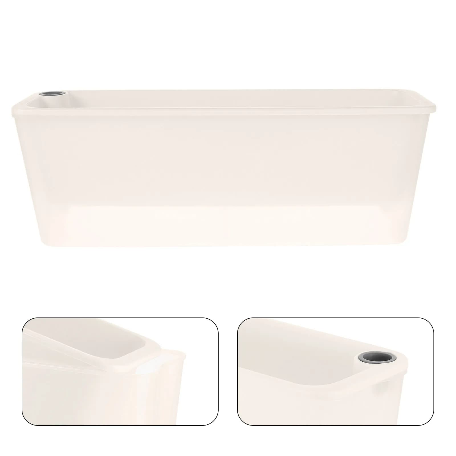 Fioriera Rettangolare Lunga con Sistema Autoirrigante per Davanzali, Balconi, Piante da Interno ed Esterno, Vaso Salvaspazio per Orto e Erbe Aromatiche