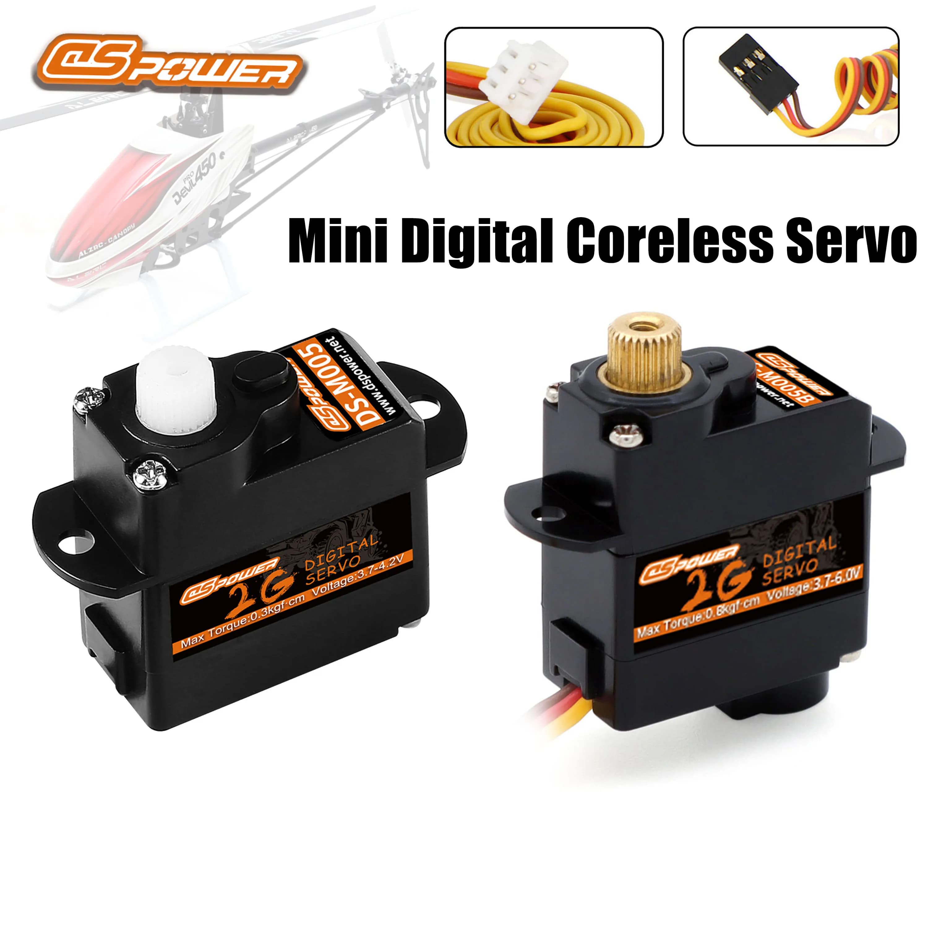 DSPOWER 2G Micro Digital Servo Mini Metal Gear Coreless Motore per RC Auto Aereo Ad Ala Fissa Elicottero Barca Condotto Robot Giocattolo Parte