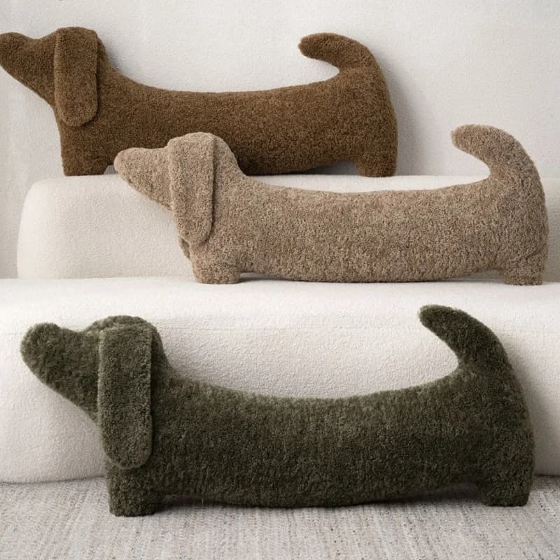Cuscino a Forma di Bassotto Cartoon, Peluche Carino a Forma di Salsiccia, Cuscino per Pisolino, Cuscino Lombare Lungo, Decorazione per Camera da Letto, Cuscino per il Collo