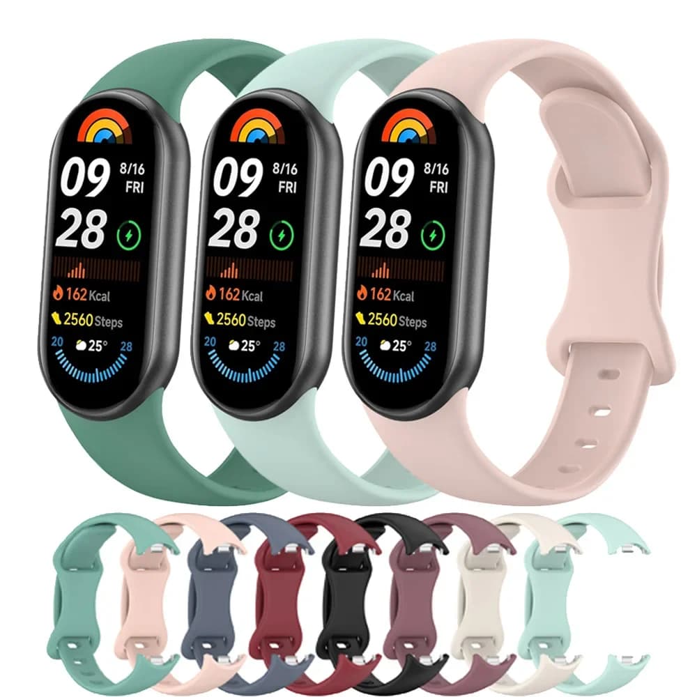 Silicone bracelet for Xiaomi Mi Band 8 9 NFC strap for Xiaomi Watch 8 9 Smartwatch bracelet Correa accessories