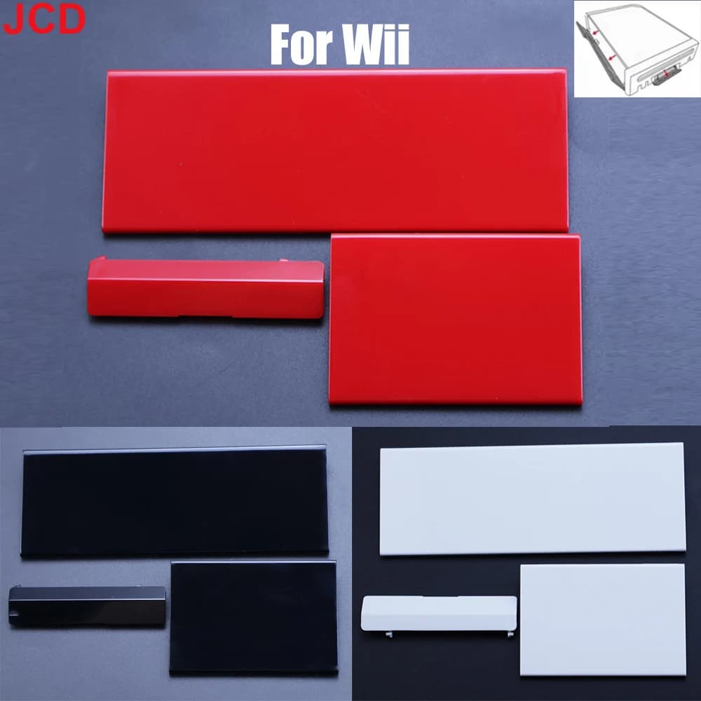 JCD Sostituzione Memeory Card Door Back Door Cover 3 in 1 Cover per porta Shell per console Wii